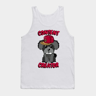 Cute schnauzer is a content creator Tank Top